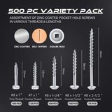 Massca Pocket-Hole Screw Kit 500 Units | Self-Tapping Zinc Plated
