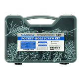 Massca Pocket-Hole Screw Kit 500 Units | Self-Tapping Zinc Plated