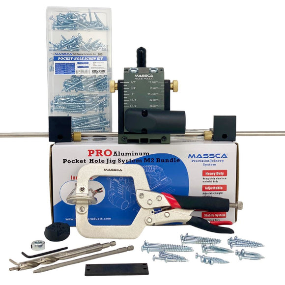 Massca M2 PRO Aluminum Pocket Hole Jig System Bundle Massca Products 